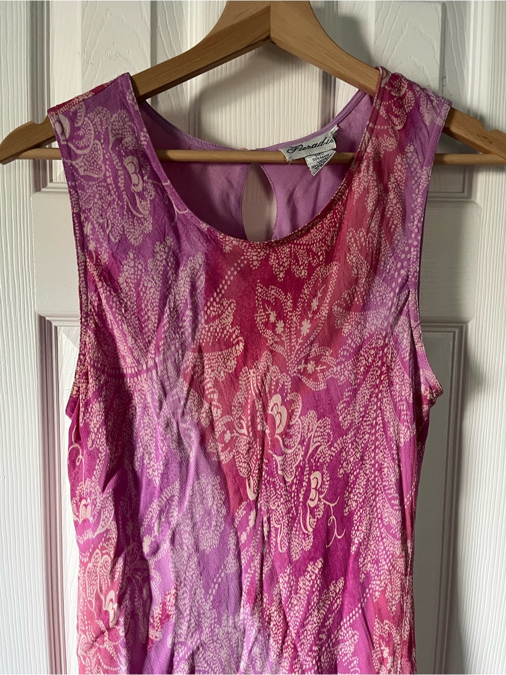 Pink & Purple tie dye Floral Flowy Maxi Dress